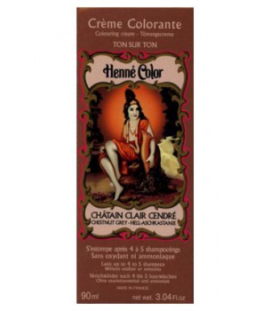 Chestnut Grey Henne Henna Liquid Hair Dye Colouring Cream